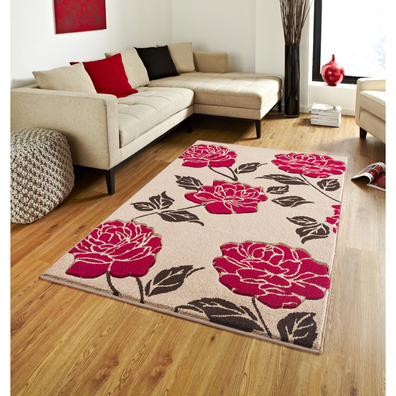 Hessmer Floral Area Rug, Rectangle 60 x 110cm