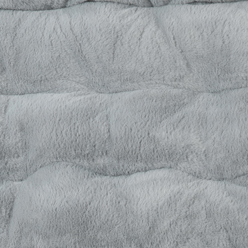 Fauteuil surdimensionné pliable et rembourré avec structure en acier, Polyester gris, Or