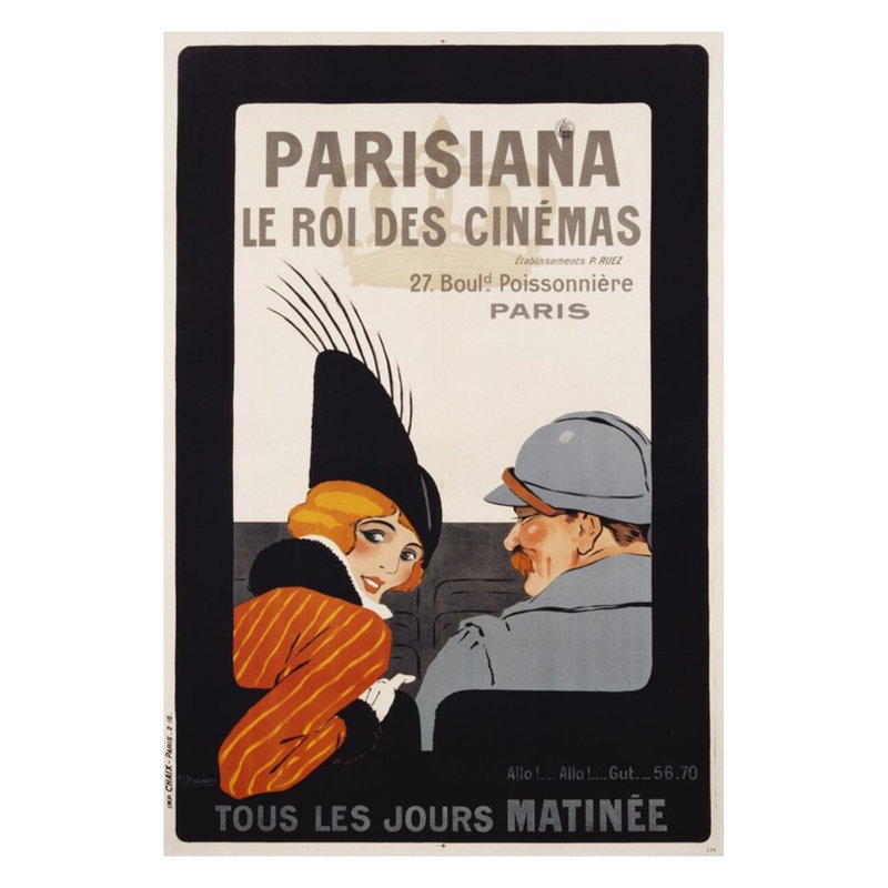 «Parisiana Le Roi des Cinemas» par R. Pichon - Estampe numérique, H 28 po x l 22 po