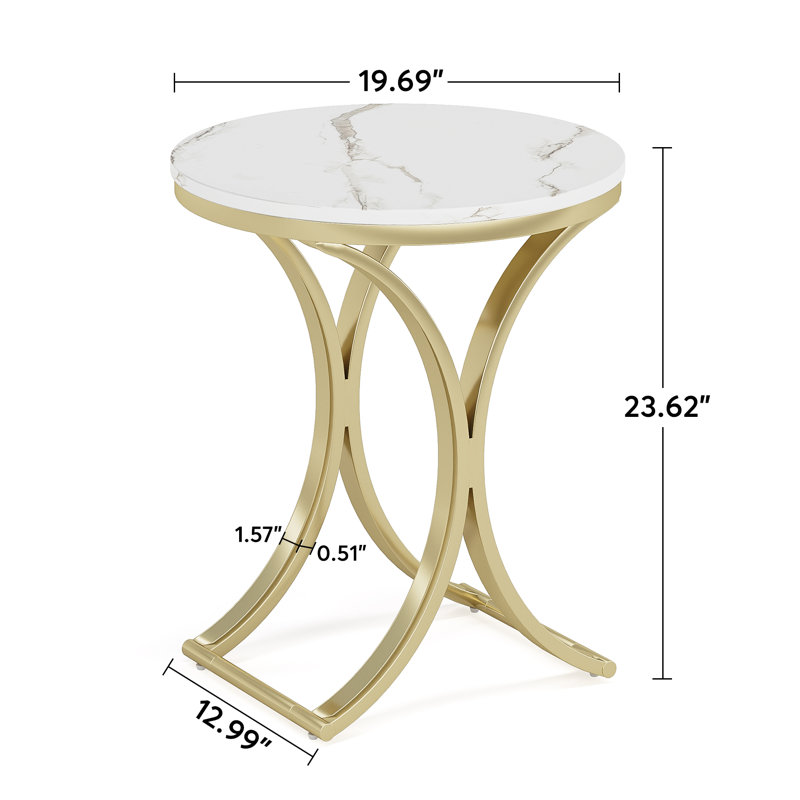 Table de bout Erin-Louise, Blanc