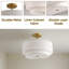 Luminaire suspendu moderne recouvert de tissu 16 pouces-485085536