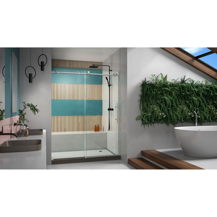Enigma-X 76" H Single Sliding Frameless with Clearmax™ Technology Shower Door