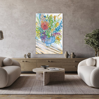 Élégance imprévue - Vase contemporain bouquet de fleurs sauvages