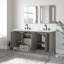 Meuble-lavabo autoportant à double cuve 60 po avec plateau en marbre Caldwell-107663180-107663181-107663183