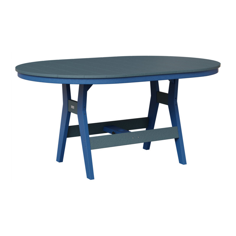 Harbor Outdoor Oval Dining Table, Pacific Blue, Slate