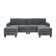 Ranjeeta 101" Wide Modular Sofa with Ottoman