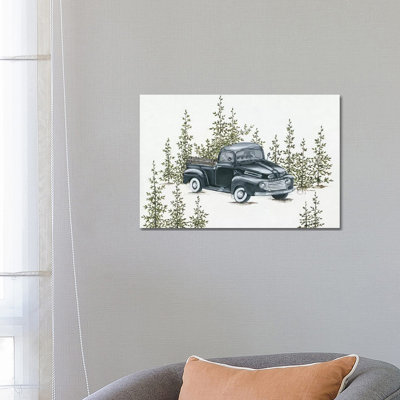 Christmas Tree Shopping by Hollihocks Art - Wrapped Canvas Painting