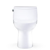 TOTO Ultramax Low Profile One-Piece Elongated 1.28 GPF WASHLET+ Ready Universal Height Toilet with CEFIONTECT, Cotton White - CST618CEFGT40#01