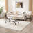 Ensemble de 3 tables basses décoratives en verre trempé Reiana