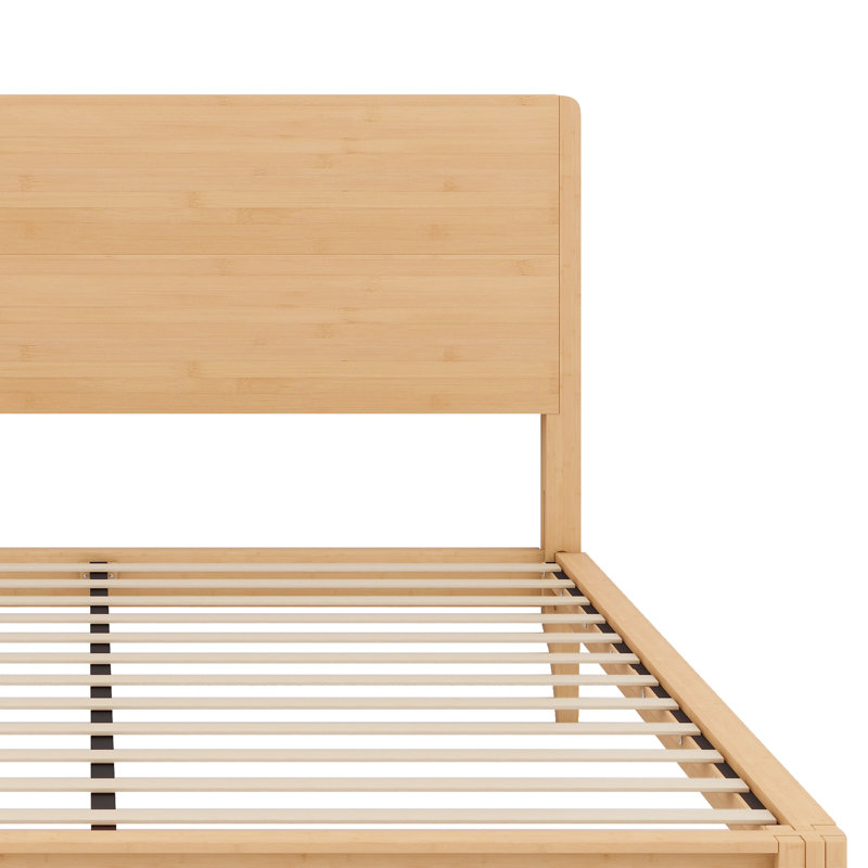Lit plateforme Wood, Naturel