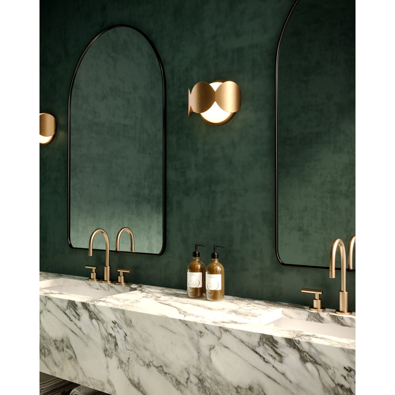 Ciel 1 - Light Flush Mounted Sconce, Gold, White/Brushed Gold