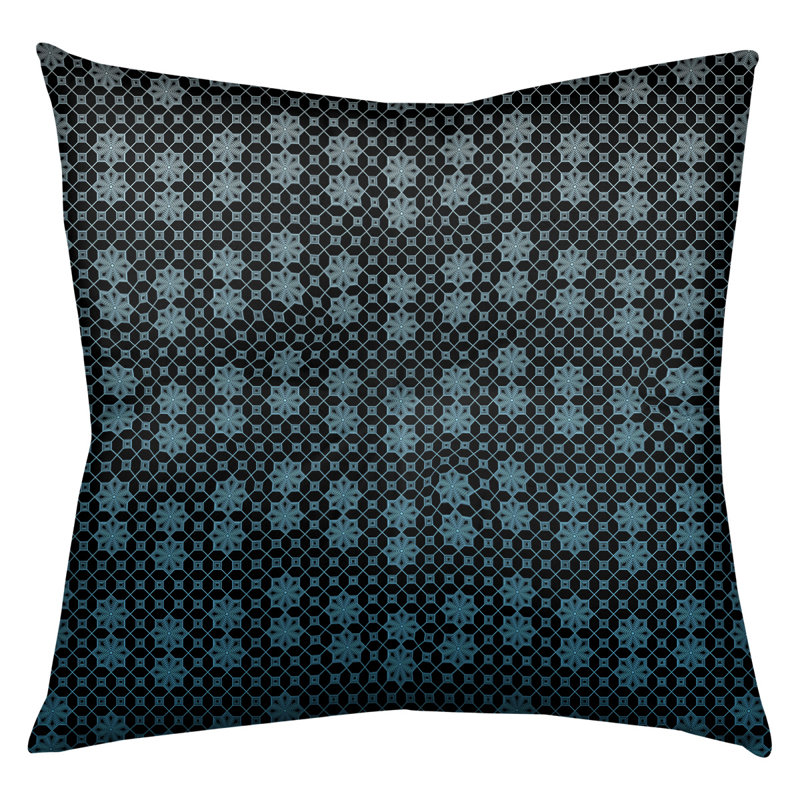 Coussin Katelyn Elizabeth, 26 po x 26 po, Noir / Bleu