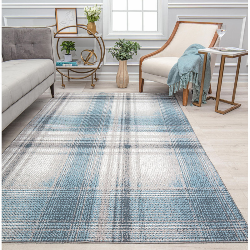 Gurchetan Plaid Indoor Rug, Rectangle 8' x 10'