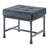 Rectangle Tufted Upholstered Fabric+Metal Ottoman