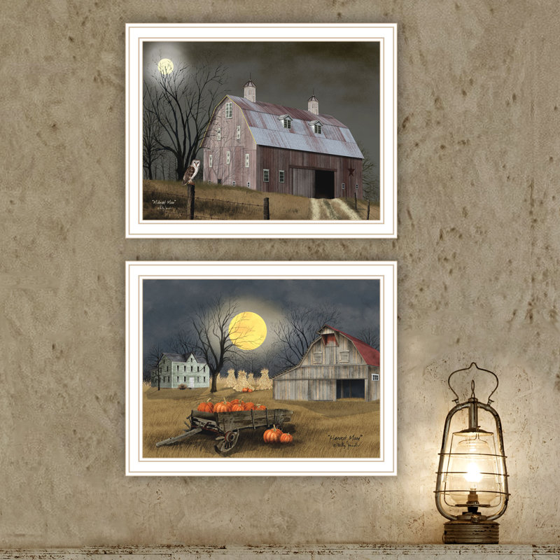«August Grove®», ensemble de 2 pièces d'automne au clair de lune, impression murale pour salon, chambre à coucher, impression murale pour la décoration intérieure par Billy Jacobs