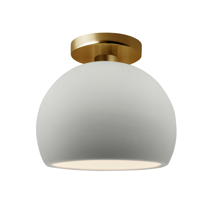 Single Light Ceramic LED Semi Flush Mount