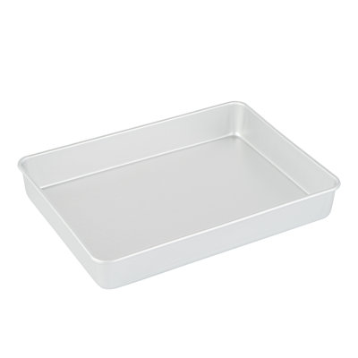 Restaurantware-Met Lux 13 x 9 x 2 Inch Straight-Sided Baking Tin, 1 Rectangular Cake Pan - Oven-Ready, Freezable, Anodized Aluminum Baking Sheet Cake Pan, Greaseproof, For Birthday