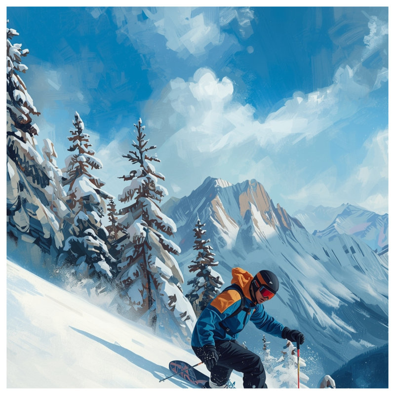 Couvertures de ski Snowy Mountain, L 50 po x H 60 po