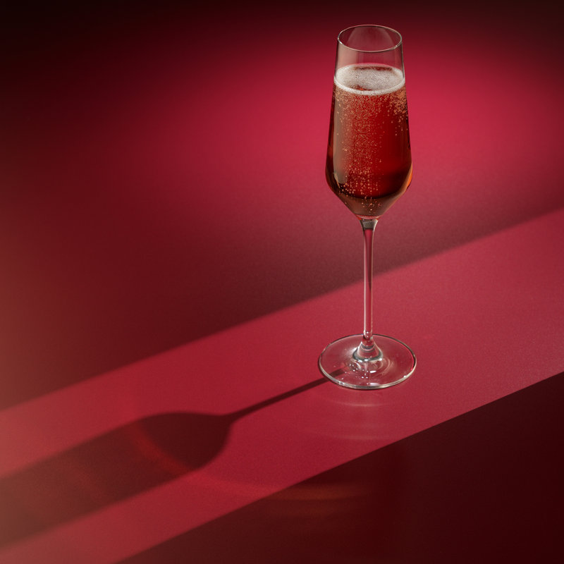 JoyJolt Layla Stemmed Champagne Flute Glasses, 7.5 oz.