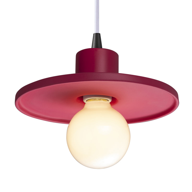 Leni - Light Single Pendant, Cerise, Matte Black