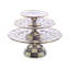 Violet Check Pedestal Platter