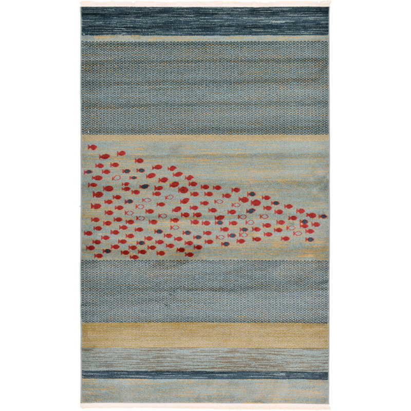 Abrigail Striped Indoor Rug, Rectangle 5'1" x 8'