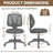 Armless Compact Rolling Office Desk Chair With Adjustable Height And Wheels