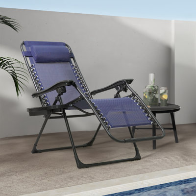 Fauteuil Zero Gravity, chaise longue avec plateau latéral, capacité de poids de 300 lb, plusieurs couleurs
