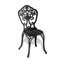 Paire de chaises d'extérieur en fonte d'aluminium, structure noire, sculptures délicates, excellente résistance aux intempéries, coussin antidérapant, chaise de patio ergonomique 2 pièces, noir, design complexe, à changements, pied glissant