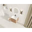 Meuble-lavabo mural 24 po avec lavabo en céramique et porte à fermeture en douceur, emballage KD, contreplaqué
