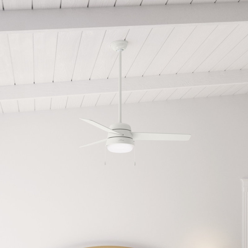Aker 52" Fresh White 3-Blade LED Ceiling Fan with Reversible Blades