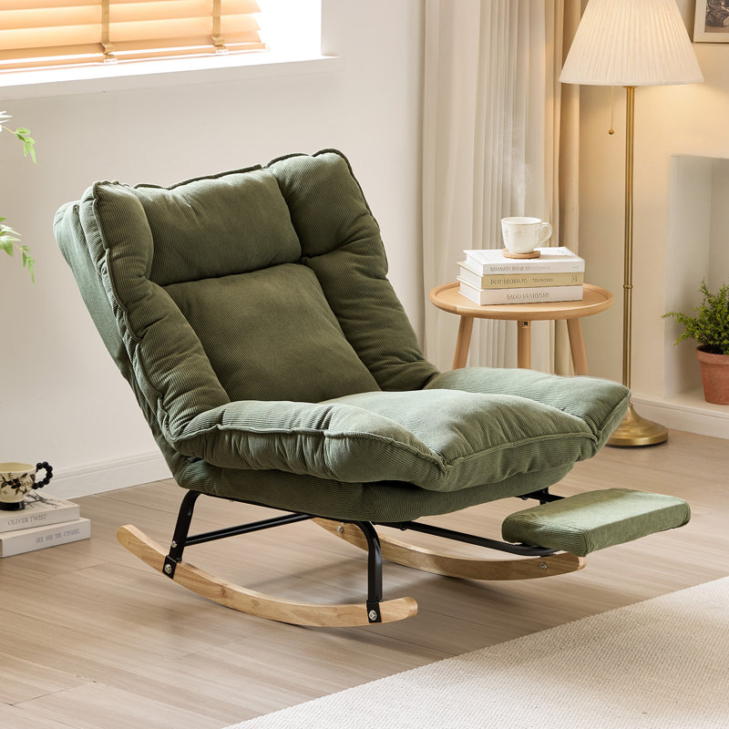 Chaise berçante Corduroy, Vert