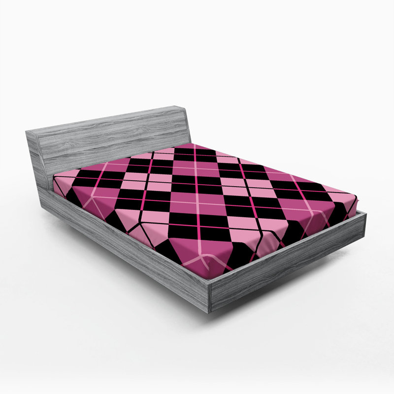 Microfiber Geometric Fitted Sheet, Full Fitted Sheet