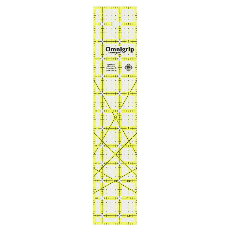 Omnigrip 2-1/2" x 12-1/2" Non-Slip Rectangle Quilting Ruler