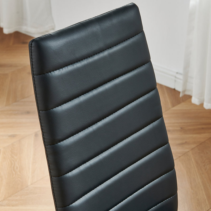 Myndee 17.3'' H Faux Leather Upholstered Metal Side Chair(Set of 6)