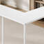 Table d'appoint, console, entrée, étroit, d'angle, salon, chambre à coucher, stratifié blanc, métal blanc, contemporain, moderne