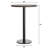 Round Solid Wood Commercial Tabletop with Round Bar Height Base-102232064-102232067-102234108