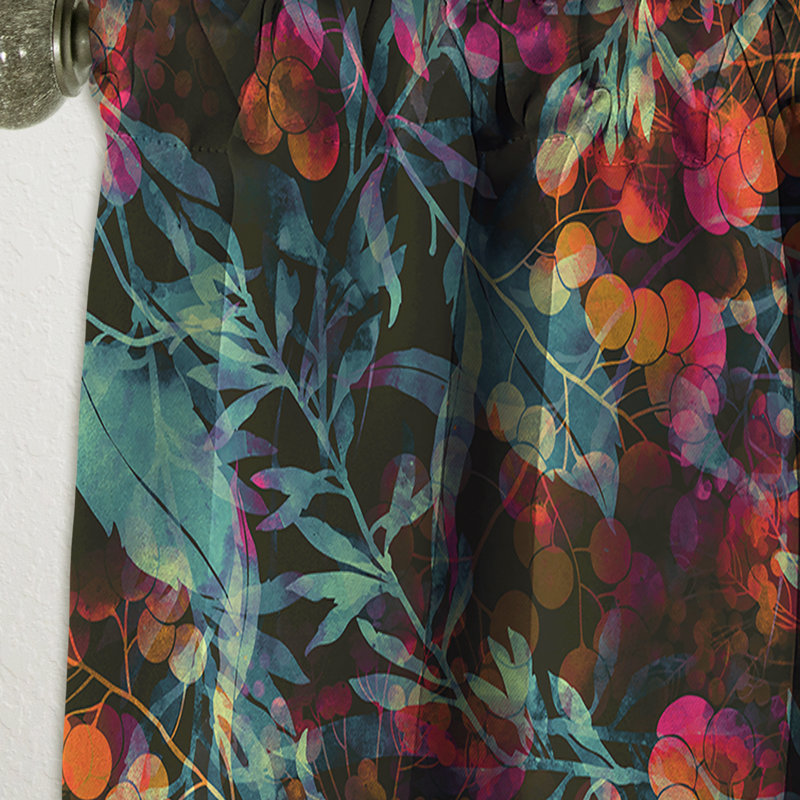 Rideau en lin / polyester, L 52 po x L 90 po