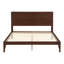 Lit plateforme en bois de bambou de style Mid-Century moderne avec support en lattes de bois, aucun sommier requis, assemblage facile-128923152-128923154