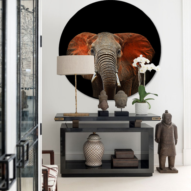 Éléphant d'Afrique - photographie, Acrylique, H 36 po x l 36 po x P 2,5 po