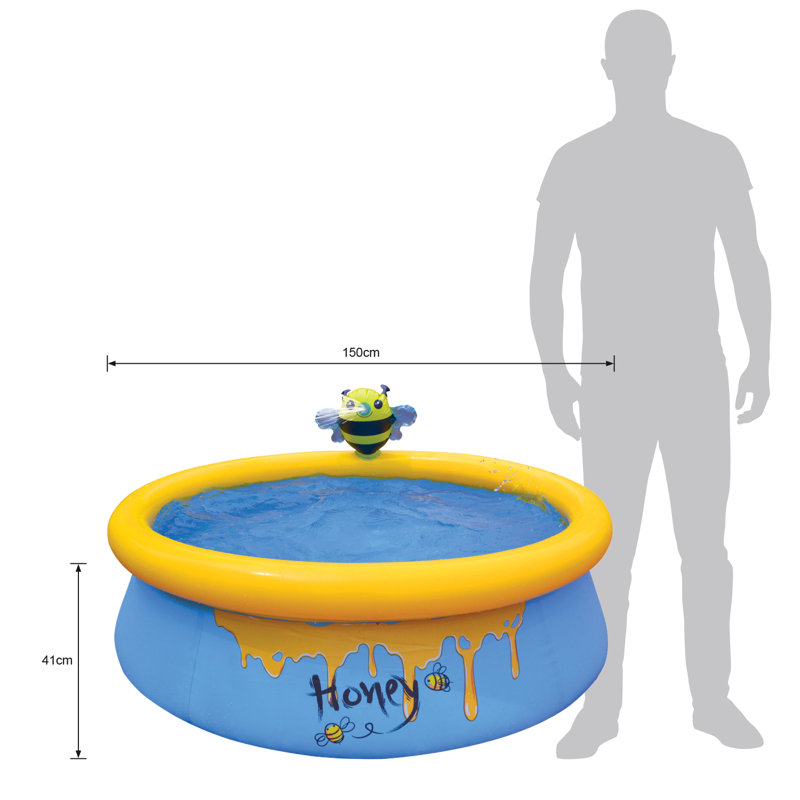 Bee Spray Blue and Yellow Inflatable Kiddie Pool
