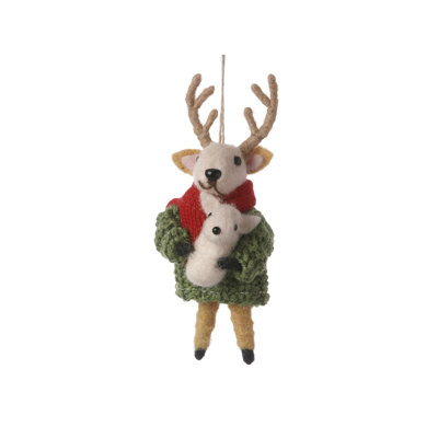 Ornement figurine suspendu cerf