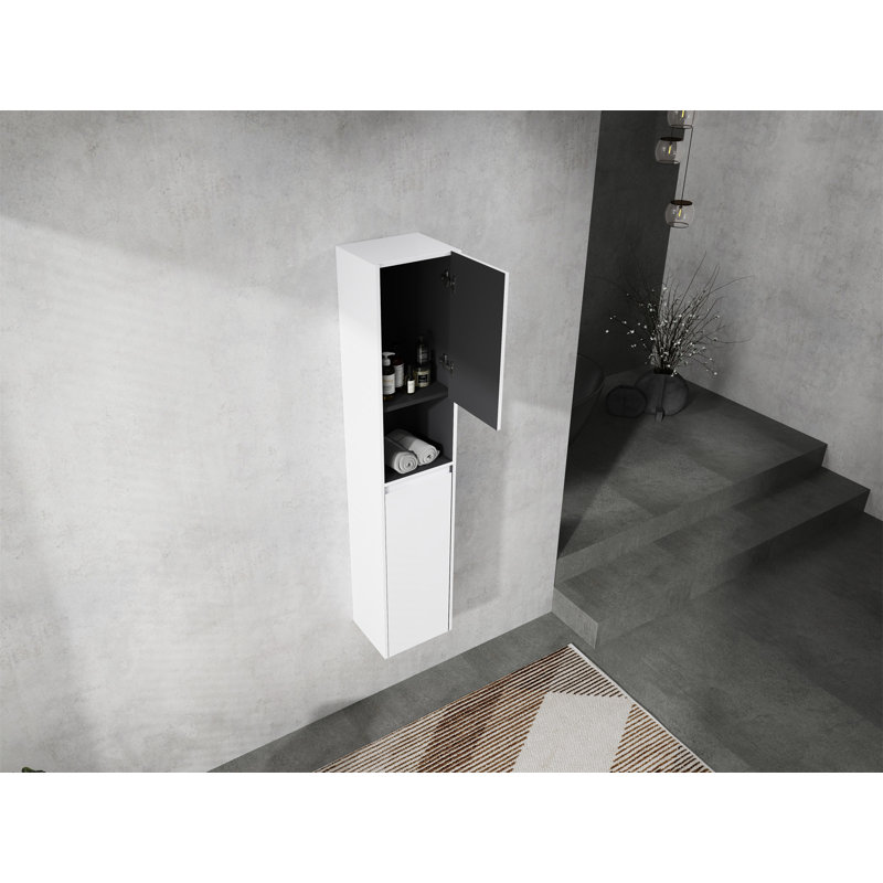 Armoire de salle de bain 12 ", Blanc