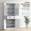 Armoire de cuisine avec capteur de mouvement et tablettes réglables