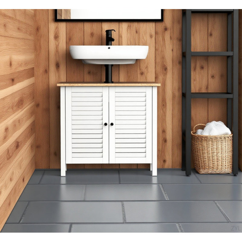 Bassin de rangement antidérapant pour salle de bain sous le lavabo