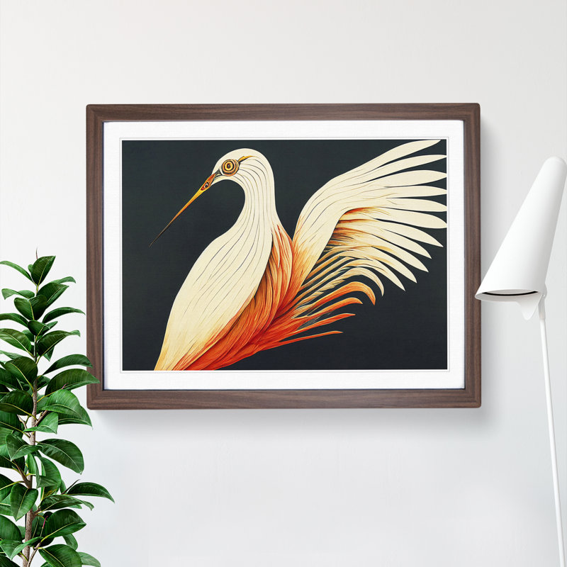 Boundless Bird - Single Picture Frame Print, 46cm H x 64cm W x 2cm D, Walnut Framed