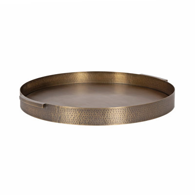 Samana Metal Round Ottoman Tray