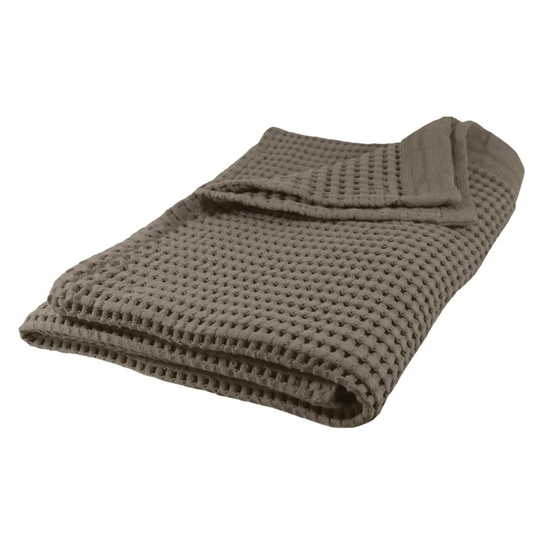Drap de bain gaufré - très grand, 100% coton naturel absorbant et à séchage rapide, style moderne, Pierre