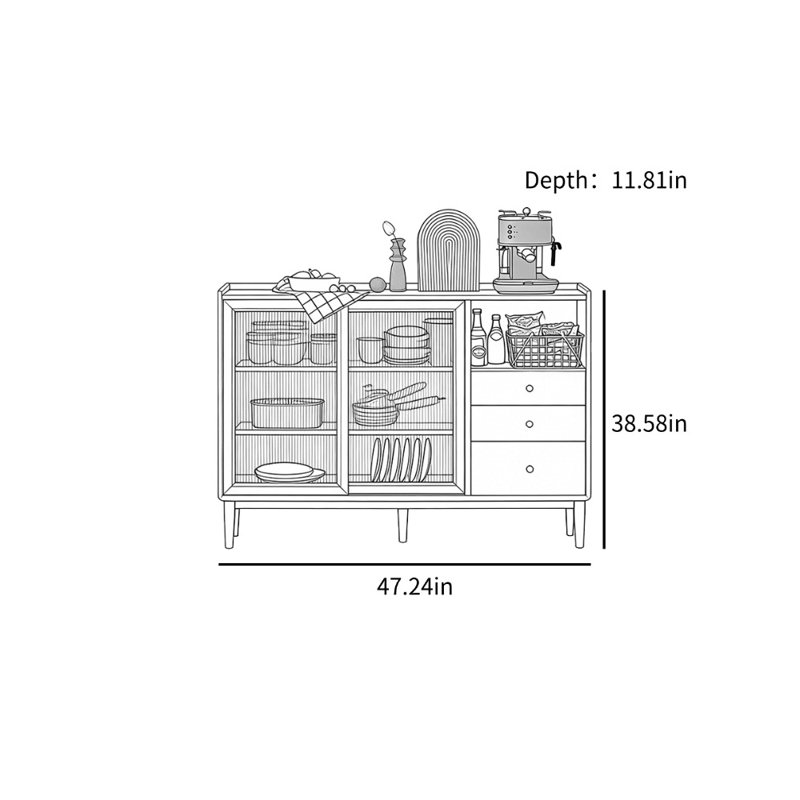 Très petite vitrine ultra mince, H 38,58 po x l 47,24 po x P 11,81 po, Noyer