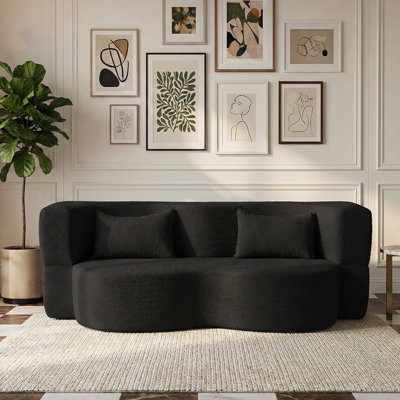 2-In-1 Folding Convertible Sofa Bed - 78 Inch Boneless Teddy Loveseat Sleeper, Foldable Floor Futon Couch With Pillow, Pull-Out Modular Matress For Small Spaces (Living Room/Bedroom/Dorm)